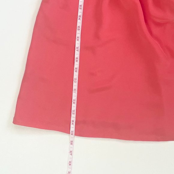 Charlie Jade Coral Pink Silk One Shoulder Cocktail Dress - Picture 9 of 11